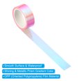 thumbnail image 3 of Unique Bargains 15mmx5m Holographic Tape Adhesive Metallic Foil Masking Sticker, Pink 12 Roll, 3 of 5