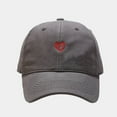 thumbnail image 2 of UJNDER Classic Washed Heart Hat for Men and Women Baseball Cap for Everyday Use Stylish Headwear for Outdoor Activities and Casual Outings Grey, 2 of 3