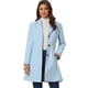 thumbnail image 2 of Abrigos largos de invierno con solapa con muesca y un solo pecho para mujer Azul Claro XL, 2 of 2