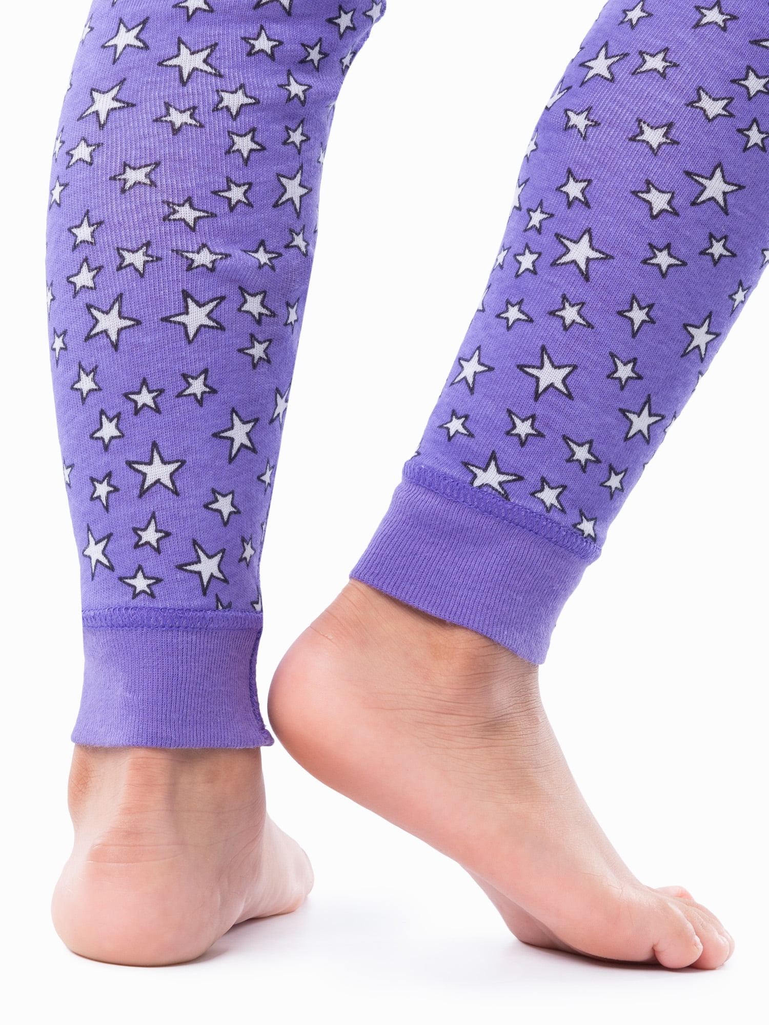 Fruit of the Loom Girl's Snug Fit 100% Cotton Pajama Sets, 4-Piece, Sizes 4-12