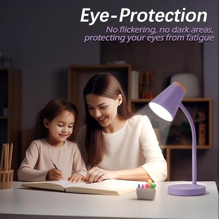 NATYSWAN LED Desk Lamp with Touch Control - Purple photo 5
