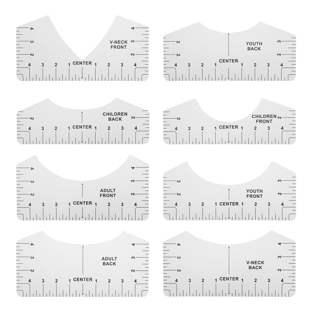 Alignment Tool, Convenient Wear-resistant T-shirt Guide Ruler Transparent Durable For Offices For Tailor Shops For Homes For Art Shops White,Transparent
