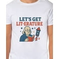 thumbnail image 4 of Men's Festive 4th of July T-Shirt "Let's Get Lit-erature" America Patriotic Graphic Print Funny Short-Sleeve Tee, 4 of 5