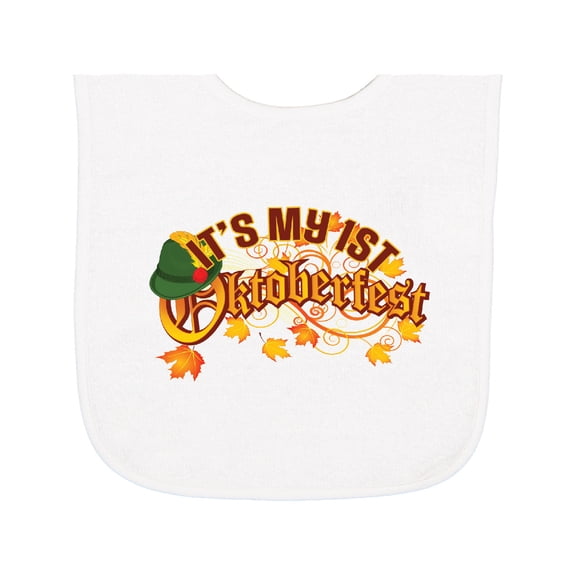 Inktastic 1st Oktoberfest Fall German Celebration Baby Terry Cloth Bib