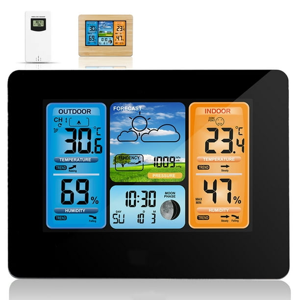 Tsv Digital Wireless Indoor Outdoor Thermometer Clock Calendar Hygrometer Weather Station Backlight Large Lcd Display And Alarm Design Com Tsv Digital Wireless Indoor Outdoor, What Is The Best Wireless Indoor Outdoor Thermometer