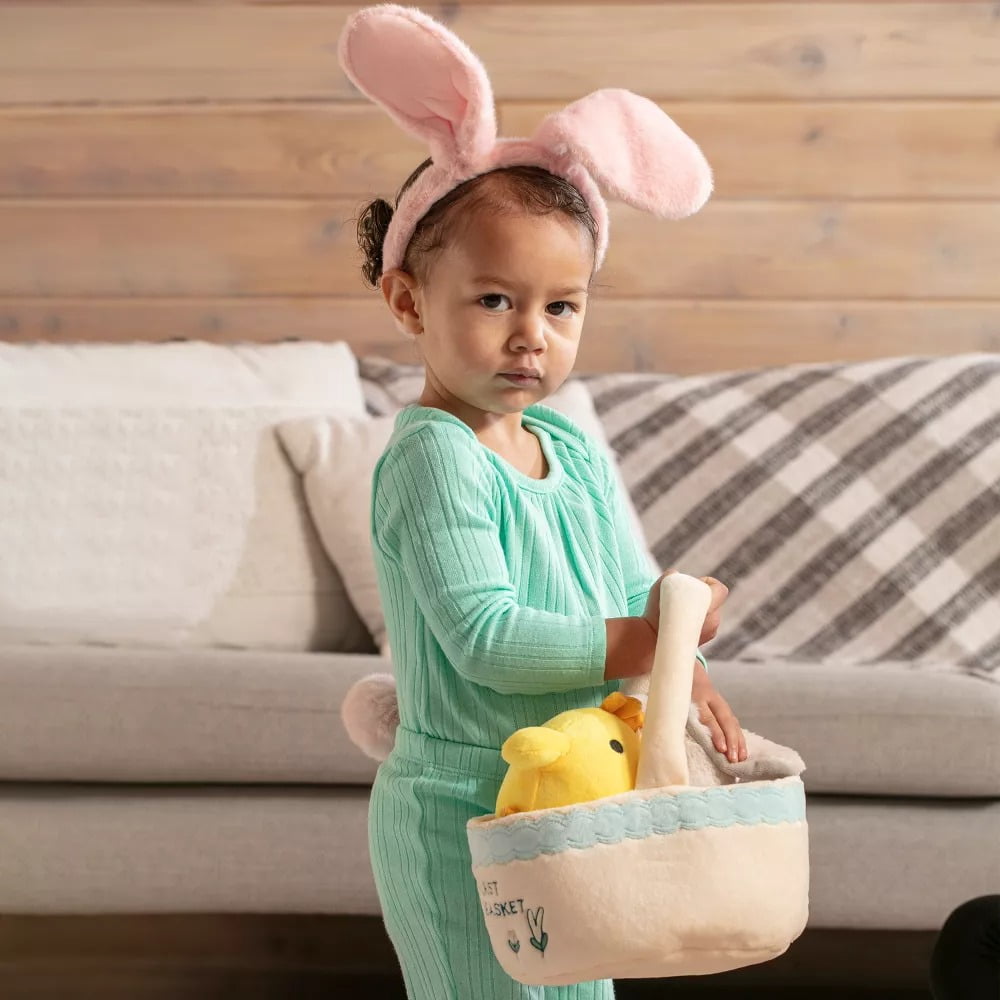 Sperric Easter Plush and Teether Baby Playset -Squeaky Bunny, Chicken, Easter Egg, Plush Toys & Silicone Teethers - Perfect Gift for Newborns & Babies
