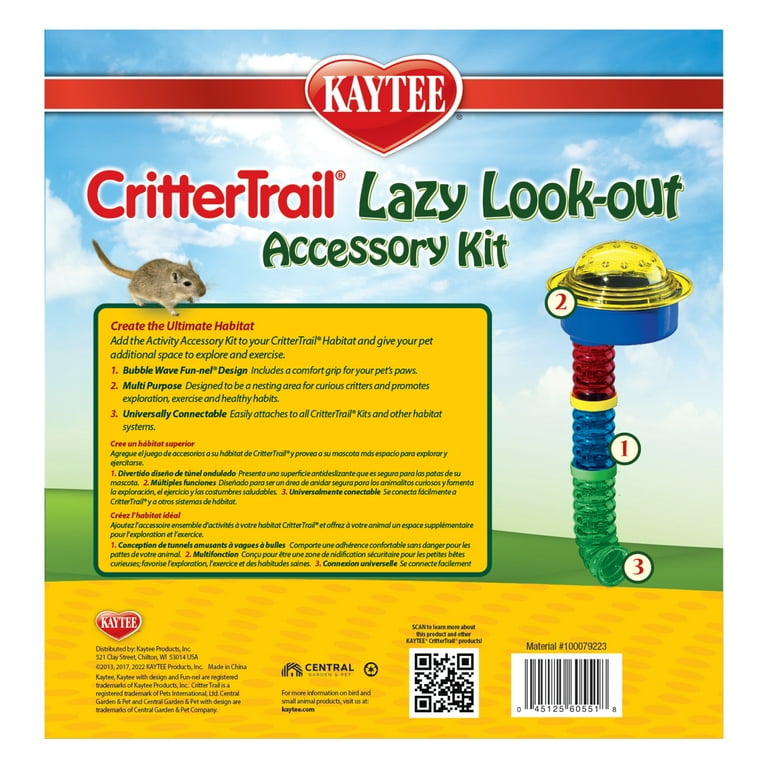 Kaytee CritterTrail Accessory Lazy Look Out Habitat Kit for Hamsters Gerbils Mice and Other Small Animals Assorted Blue Walmart