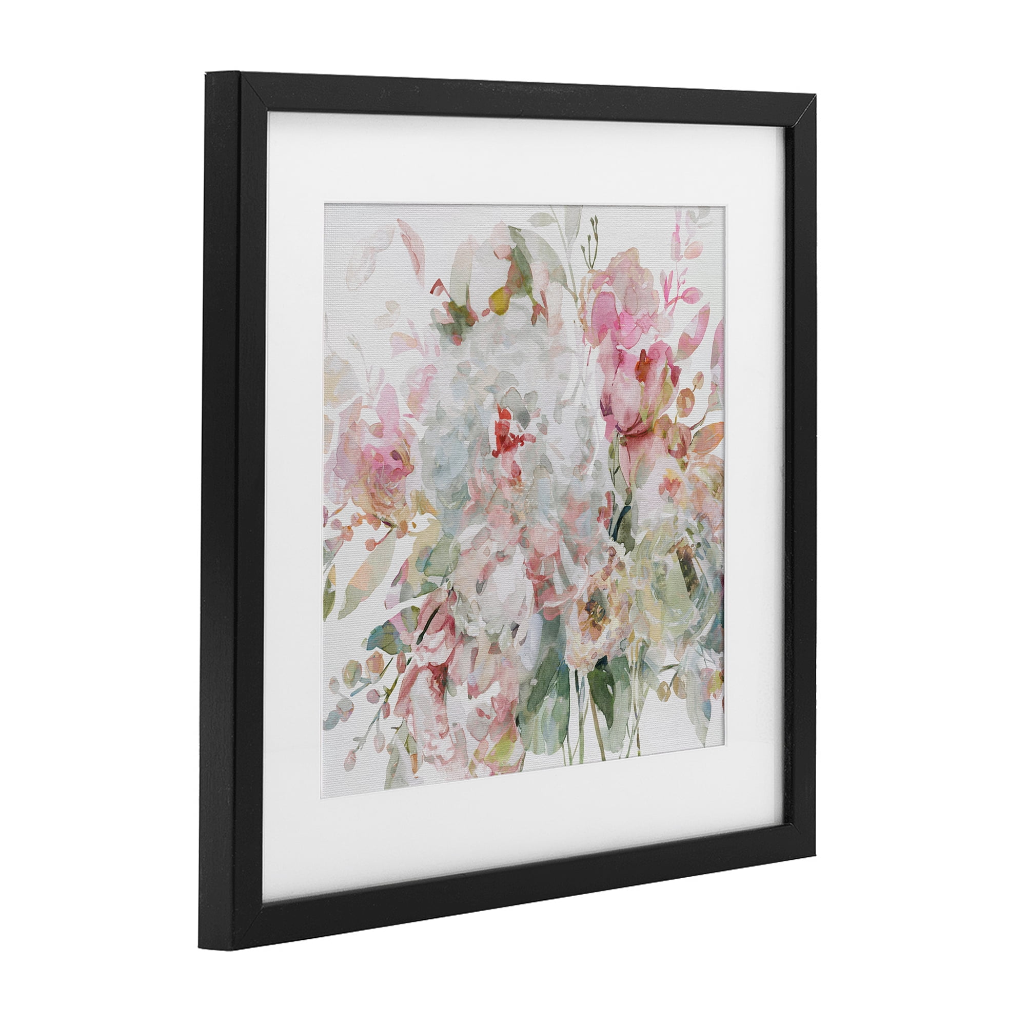 Stupell Industries Romantic Pastel Blossoms Black Framed Print Under Glass, design by Carol Robinson