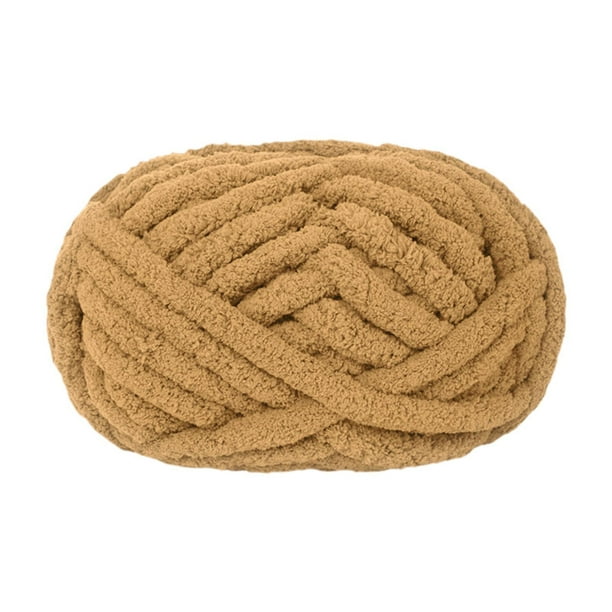 Hilo de lana grueso, hilo jumbo, hilo para tejer a mano, hilo para tejer a mano, bricolaje, crochet Marrón claro