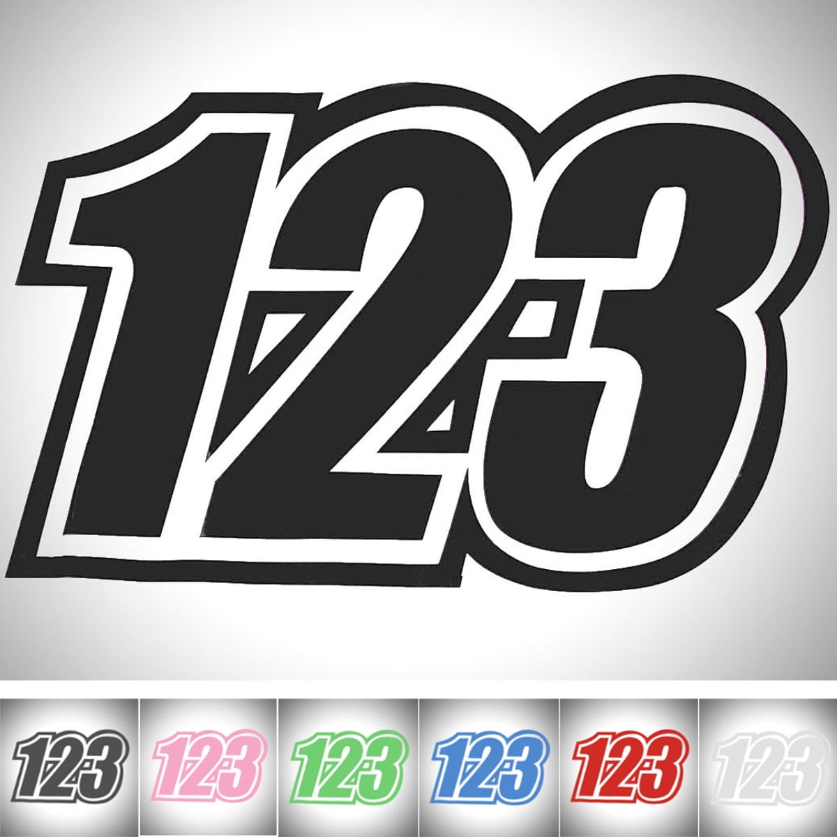 Custom Vinyl Race Numbers Stickers Dirt Bike Motocross Trials Cars