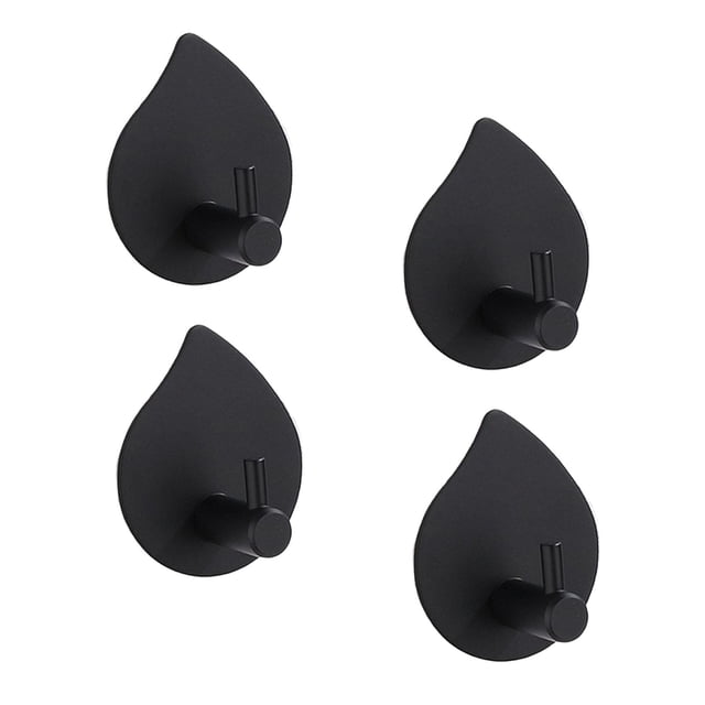Ganchos de pared adhesivos Zulema de Acero inoxidable Alta resistencia sin perforar Negro