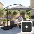 thumbnail image 6 of Outsunny 4-Piece Heavy Duty Cantilever Offset Umbrella Stand Base Weight, 264 lb. Capacity, Easy to Fill with Water or Sand, 6 of 7
