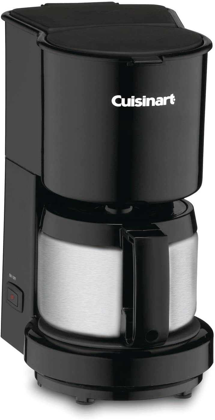 Black Cuisinart 4-Cup Coffee Maker with Stainless Steel Carafe 