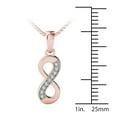 thumbnail image 3 of aaXia 10K Rose Gold Diamond Accent Infinity Pendant Necklace, 3 of 5