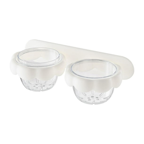 Estante de almacenamiento multifuncional con dos compartimentos para organizar joyas. Blanco