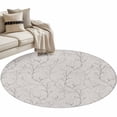 thumbnail image 6 of Grey Branches Round Rug 3ft Washable Circle Entryway Rugs Non Slip Vintage Art Farmhouse Area Rug Indoor Floor Carpet for Bedroom Kitchen Living Room Home Office Dining Room Nursery, 6 of 8