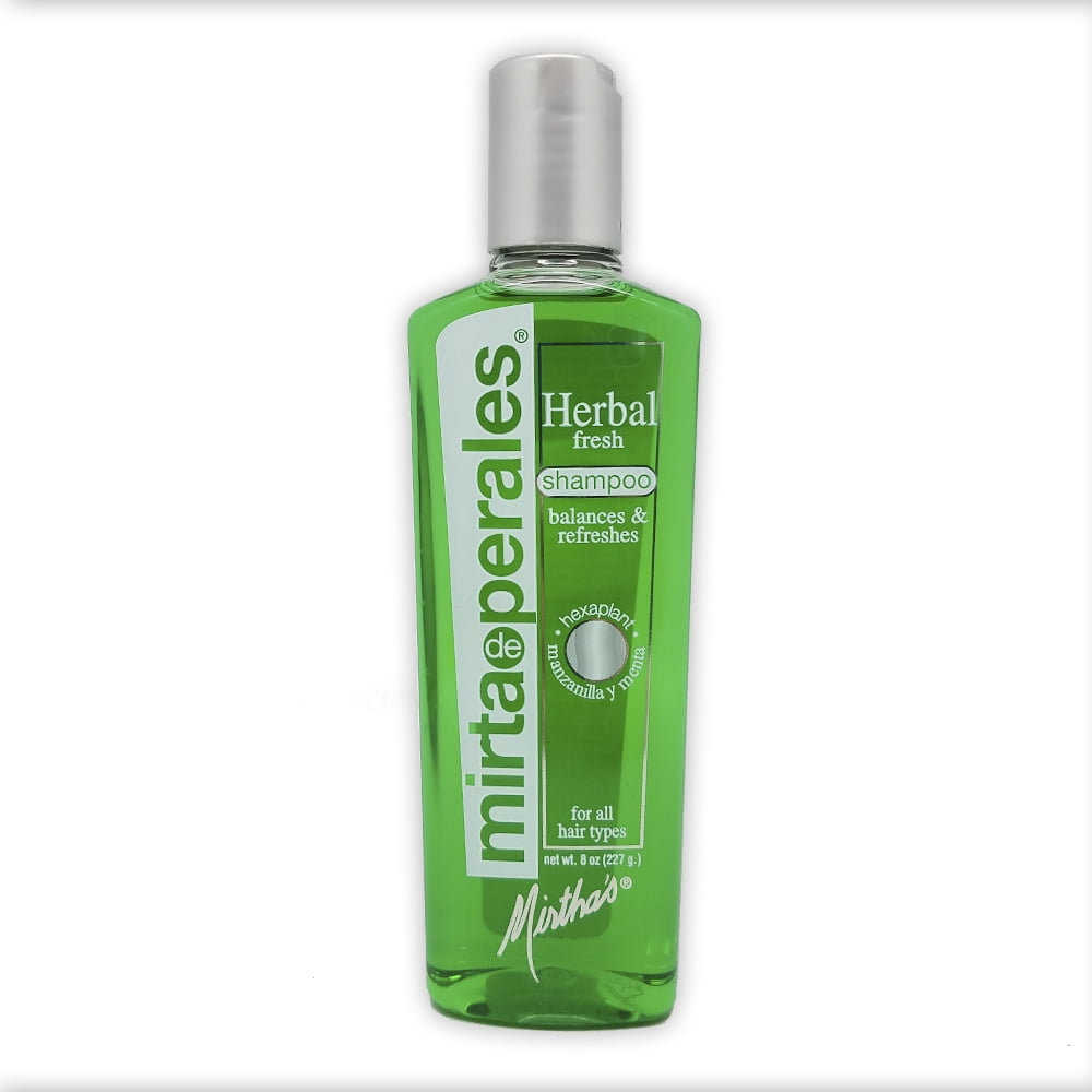 Mirta De Perales Herbal Shampoo. Dandruff Control, Balances and Refreshes. Daily Use for All Hair Types. 8 oz. Pack of 3