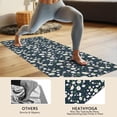 thumbnail image 4 of Navy Daisy Flower Floral Pattern Hot Yoga Mat Towel Non Slip for Hot Yoga - Quick-Drying Yoga Mat Cover with 4 Corner Pockets with Travel Bag - Hot Yoga Towel Non Slip 70"x26", 4 of 6