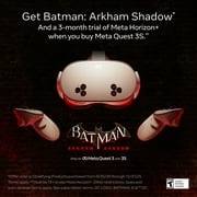Meta Quest 3S 128 GB - Get Batman: Arkham Shadow and 3-Month Trial of Meta Horizon+ Included - All-In-One Headset