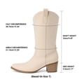 thumbnail image 7 of DREAM PAIRS Women's Cowboy Boots Square Toe Embroidered Western Boots Chunky Heel Mid Calf Cowgirl Fashion Boots Wide Width, 7 of 7