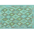 thumbnail image 1 of Ahgly Company Indoor Rectangle Southwestern Light Blue Country Area Rugs, 7' x 10', 1 of 4