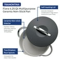 thumbnail image 3 of Tramontina Fiora 4.25-Quart Aluminum Ceramic Nonstick Multipurpose Pan with Lid, Induction-Ready, ILAG Swiss Coating, Oven & Dishwasher Safe - Grey, 3 of 11