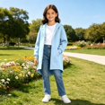 thumbnail image 6 of Girls Zip Up Hoodie Size 10 Long Sleeve Sport Solid Color Drop Shoulder Pullover Hoodies Casual Fall Toddler Girl Clothes, 6 of 6