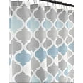 thumbnail image 2 of Serafina Home Fabric Shower Curtain for Men or Women: Earth Tones of Brown, Taupe, Slate Blue and Aqua (Brown, Turquoise, Beige, Taupe, Grey, White), 2 of 6