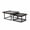 Black, variant on Tzou Nesting Coffee Table Set of 2 Square – Mid-Century Modern Fluted End Tables, Stackable Space-Saver for Living Room Bedroom Balcony, 23.6" & 19.7", MDF with Metal Legs