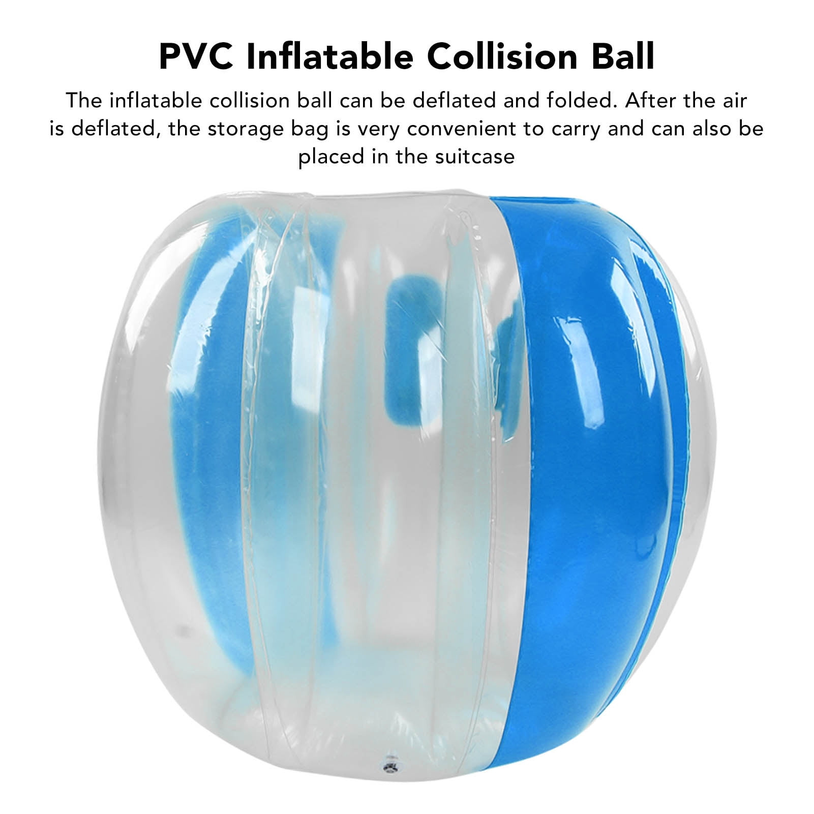 Bubble Bounce , 90x80cm PVC Human Collision Inflatable Body Human Hamster Knocker With 2 Repair Patches For Outdoor Activities, Family Gathering, Game