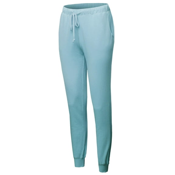 FashionOutfit Women's Liight-weight French Terry Activewear Jogger Track Cuff Running Sweatpants