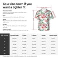 thumbnail image 4 of Fotbe Flamingo Flower Hawaiian Shirt for Men Unisex Summer Beach Casual Short Sleeve Cotton Linen Button Down Shirts-Small, 4 of 5