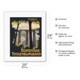 thumbnail image 2 of Switzerland - Bodensee-Toggenburgbahn Railway - Vintage Railroad Travel Poster c.1910 - Fine Art Rolled Canvas Print 16in x 20in, 2 of 4
