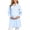 Blue3, variant on Womens Maternity Scrub Dress, Lapel Collar Short Sleeve Multi Pocket Pregnancy Medical Work Uniform