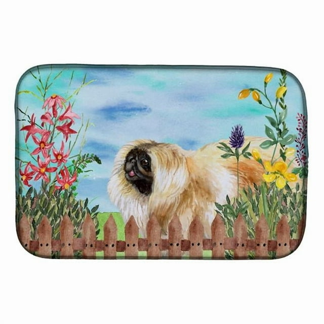 Carolines Treasures CK1243DDM Pekingese Spring Dish Drying Mat