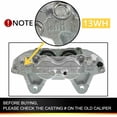 thumbnail image 3 of Front Left & Right Brake Caliper For 2003-2009 GX470 2003-2009 4Runner 17" Wheel, 3 of 6