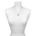 thumbnail image 3 of Delight Jewelry Rose Goldtone Crystal Initial - T - Best Mom Ever Charm Necklace, 3 of 4