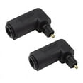 thumbnail image 1 of 2PCS Digital Audio Video Cables Digital Optical 90 Degree Audio Cable Adapter Male to Female Right Angle Toslink,2 * Digital Audio Video Adapter,Black, 1 of 6