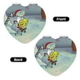 thumbnail image 2 of Pofeuu SpongeBob SquarePants for Portable Pocket Makeup Mirror PU Cover Compact Travel Mirror with Normal and Magnifying Double Sided Glass-Round Shape-Heart Shape, 2 of 9