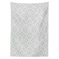 thumbnail image 3 of Ambesonne Damask Tablecloth Rectangular Table Cover, Victorian Oriental Art, 60"x90", White, 3 of 4