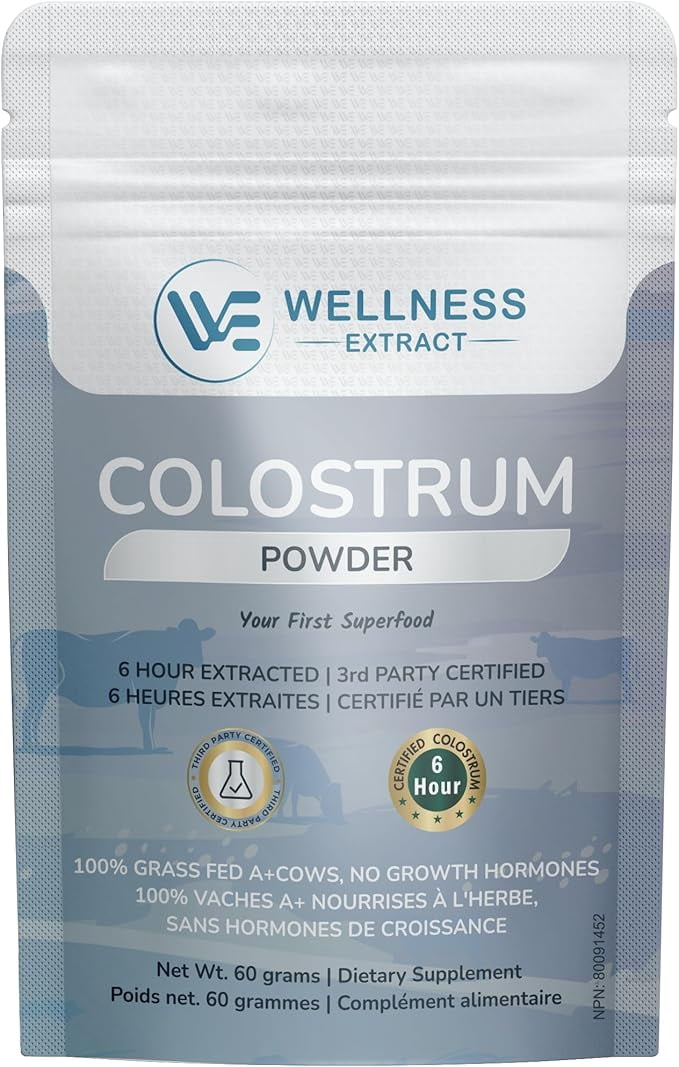 Wellness Extract Wellness Extract Bovine Colostrum Powder – Protein & Lactoferrin Source, Nutritional Supplement for Immune & Digestive Support, 60 g