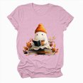 thumbnail image 4 of TOWED22 Halloween Teacher Shirts for Women Groovy Read More Books Ghost T-Shirt Short Sleeve Halloween Party Tee Tops(Pink,M), 4 of 5