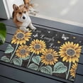 thumbnail image 4 of Sunflowers Rustic Area Rugs 2x3 for Living Room, Spring Summer Pastoral Flowers Black Non Slip Washable Rug Runner, Low Pile Indoor Floor Carpet Mat Bathroom Rugs for Bedroom, Kids Room, 4 of 9