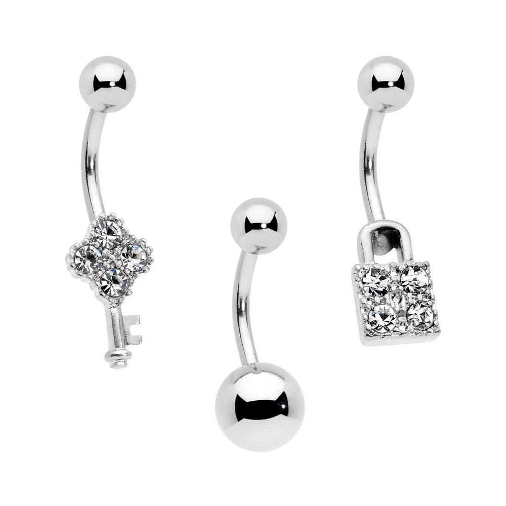 Body Candy Body Candy Womens 3PC Clear Accent Lock Up Key Bonus Pack
