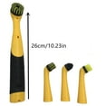 thumbnail image 3 of Holloyiver Electric Cleaning Brush with 4 in 1 Multiple Brush Heads, Indoor Household Cordless Motorized Brush for Bathroom Toilet Kitchen Tile Crevice, Yellow, 3 of 6
