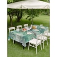 thumbnail image 4 of Outdoor Tablecloth with Umbrella Hole for Patio/Picnic/Party/Camping, Teal Blue Boho Waterproof Table Cloth Rectangle Table Cover Washable, Vintage Ethnic Tribe Abstract Art (60"x 84"), 4 of 8