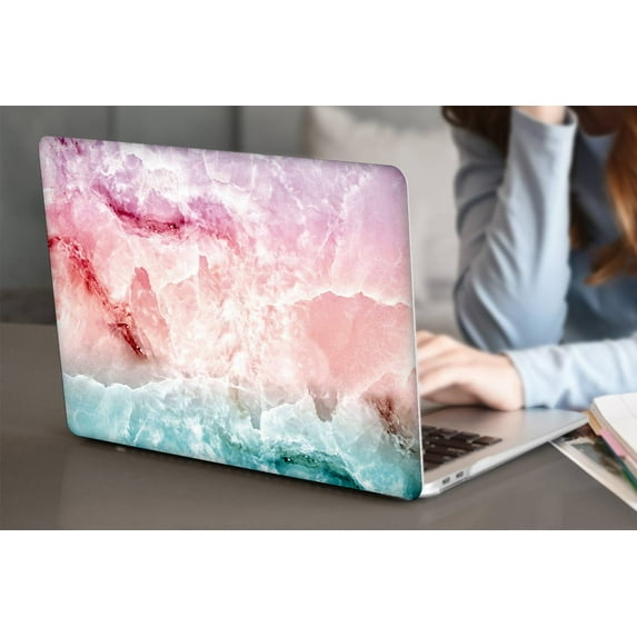 KSK KAISHEK Hard Case Only Compatible MacBook Air 13.6" m2 with Touch ID Type C + Black Keyboard Cover Model: A2681 m2 (Marble A 291)