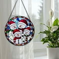 thumbnail image 4 of Snowmen Families Stained Glass Suncatcher, Snowmen Families Glass Suncatchers for Windows For Merry Christmas, 4 of 7