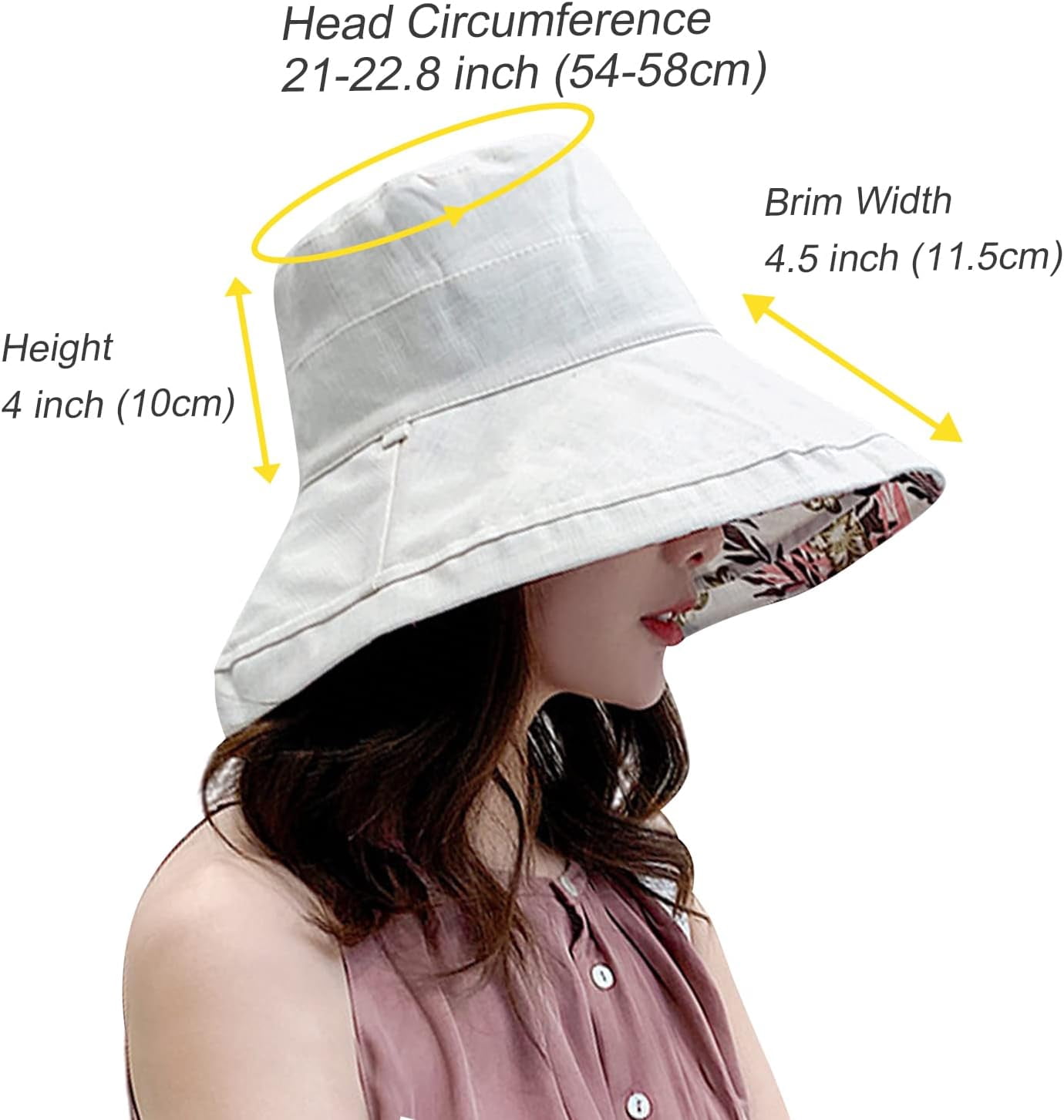 Women Wide Brim Sun Hats Metal Wired Edge Summer UV  display picture 1