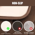 thumbnail image 3 of NEWEEN Bath Mats for Bathroom Non Slip - Memory Foam U-Shaped Bath Rug Coral Velvet Super Water Absorbent Polyster Soft Shaggy Anti-Slide For Bathroom Floor Rug - 20" x 24", 3 of 5